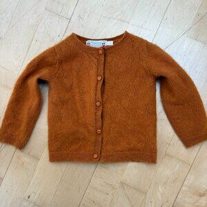 Bonpoint Cashmere Knit Tibile Cherry Cardigan 2T Brown Kids Cardigan Sweater Sz